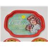 Image 3 : Two - 1978 small COKE serving trays and one slightly larger