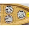 Image 3 : 2015 - FIVE - 15.87gm  proof coins in Canoe Display