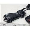 Image 2 : THREE  small Batmobiles ( evolution of design) plus figurine