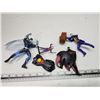 Image 1 : Four Batman figures, Joker and Batmobile