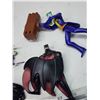 Image 4 : Four Batman figures, Joker and Batmobile