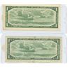 Image 2 : TWO 1954 - $1.00 Notes #YF4474717 & YF5669642