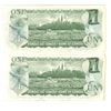 Image 2 : TWO 1954 Consecutive $1.00 Notes #BAD6074541-42
