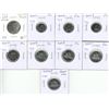 Image 1 : lot of 9 Canadian Coins