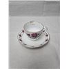 Image 1 : Vintage Bone China Tea Cup and Saucer - Gold Trim with Rose Pattern