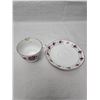 Image 3 : Vintage Bone China Tea Cup and Saucer - Gold Trim with Rose Pattern