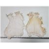 Image 2 : 2 White rabbit pelts - approx 17x12"