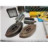 Image 2 : Assorted hardwares - sad iron, door knob, guage, etc.