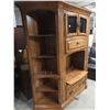 Image 2 : oak cornered buffet hutch display cabinet 72"L x 74" T x 23" depth