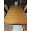 Image 2 : 86x41 oak table with six chairs , king and queen chairs gorgeous set