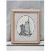 Image 1 : Glen Scrimshaw framed bear print - 10"x12"