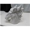 Image 4 : Ceramic ram on rock, horse head and 5 vases