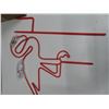 Image 1 : Pink flamingo wire yard art ornament- new