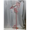 Image 3 : Pink flamingo wire yard art ornament- new