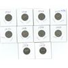 Image 1 : Lot of 10 canadian 5 cent coins