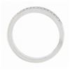 Image 7 : Classic 18k White Gold 0.15 ctw Round Pave Diamond Dual Row Wedding Band Ring