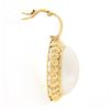 Image 4 : Vintage 14K Gold Oval Bezel Set Mabe Pearl w/ Scalloped Frame Enhancer Pendant