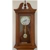 Image 1 : BULOVA Wall Clock 16x37 Wood w/ Brass Accents