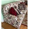 Image 2 : DECOR-REST 3 Seat Floral Print Sofa w/ Decorative Pillows 79x36x36