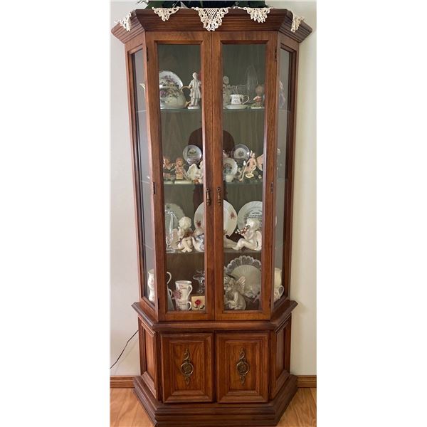 Mahogany Curio Cabinet 30x16x76