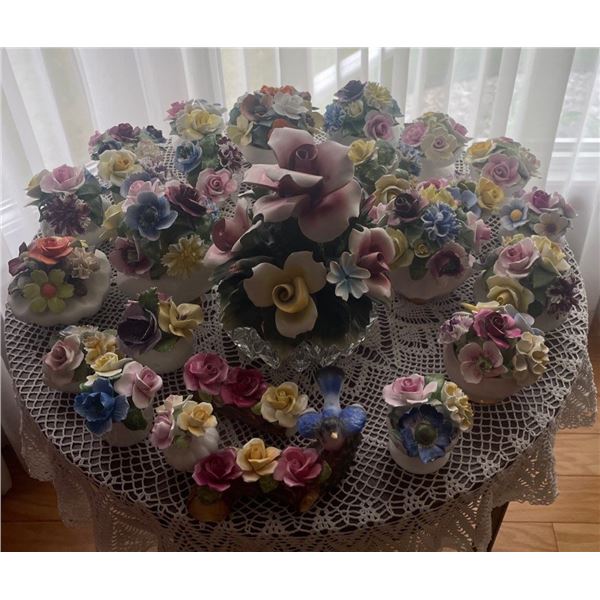 RADNER Handmade Bone China Floral Collection 26 count