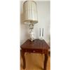 Image 1 : Mahogany End Table 22x25x22 w/ Accent Lamp & More