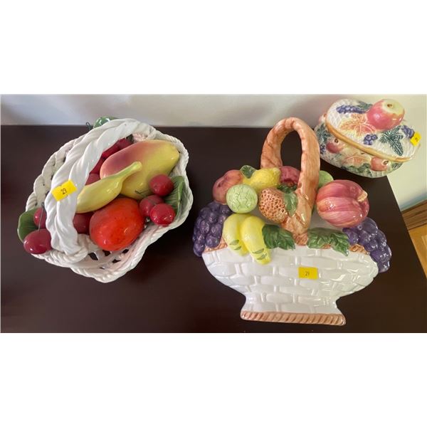 Decorative Faux Fruit Assortments Ceramic Bone China