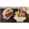 Image 1 : Decorative Faux Fruit Assortments Ceramic Bone China