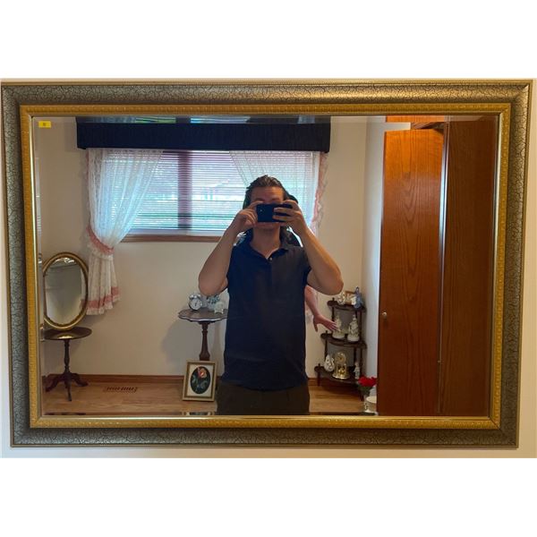 Large Rectangular Mirror Gold Frame 41x33