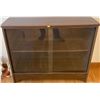 Image 2 : Mid Century Sliding Glass Console Table Book Case 36x12x31