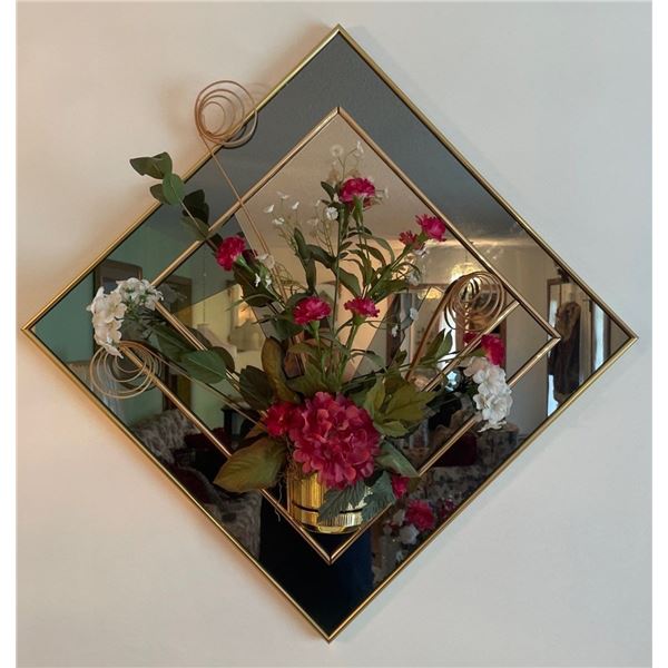 Vintage Mirror w/ Floral Accents 24W
