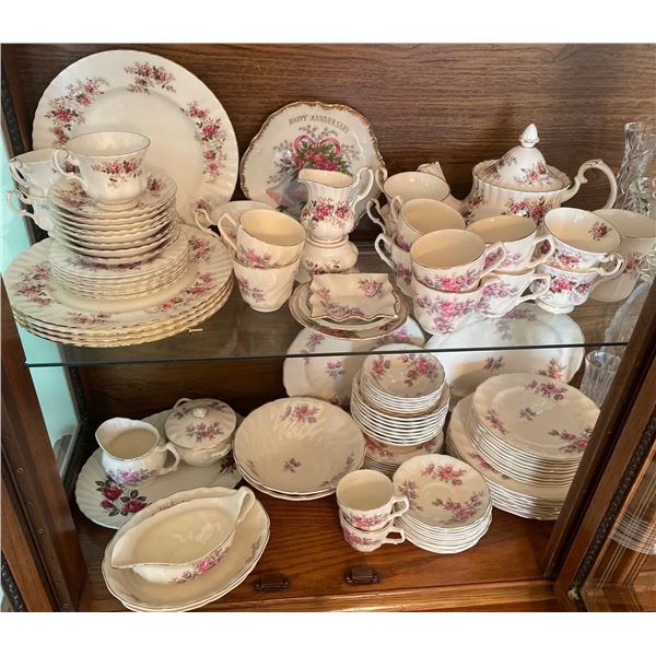Collection of Dishes For Special Occasions China 8 Person Dining Set Floral Pinks & More