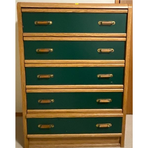 30x19x45 Wood 5 Drawer Dresser