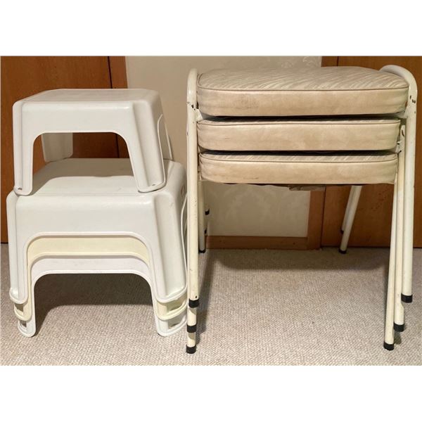 3 Stackable Stools & 3 Step Ladders