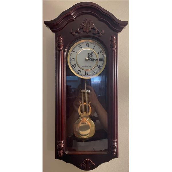 Quartz Westminster Chime Wall Clock Mahogany