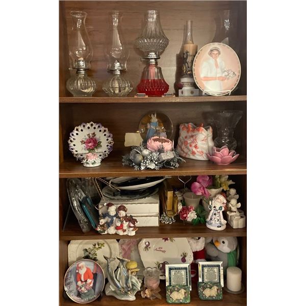 Assorted Oil Lamps & Princess Diana Collectable Plate