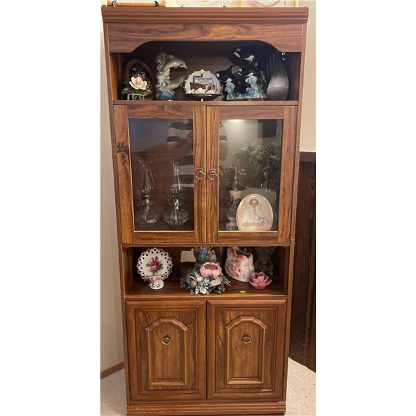 31x16x77 Mid Century Book Shelf Display Case