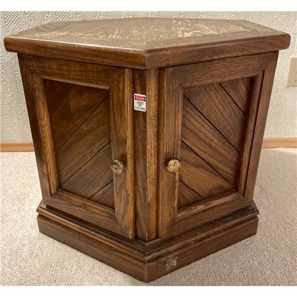 Octagonal Wood End Table 27x33