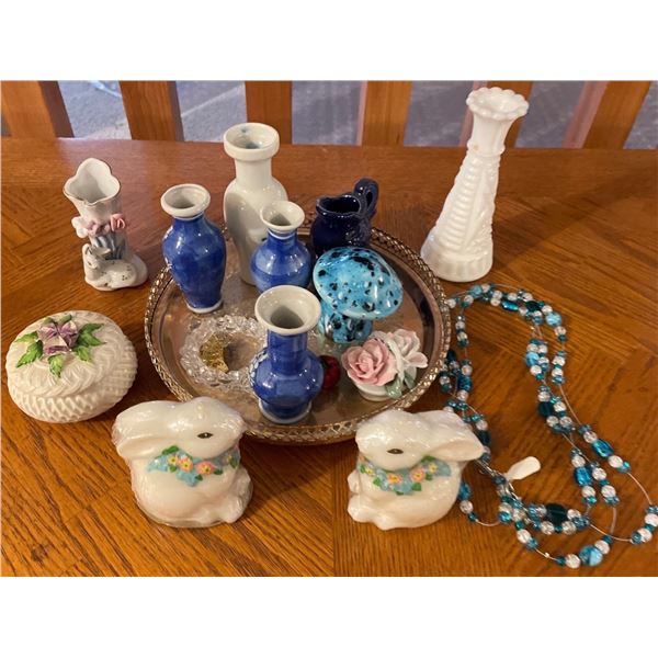 Assorted Vintage Smalls Vases Mushroom & More