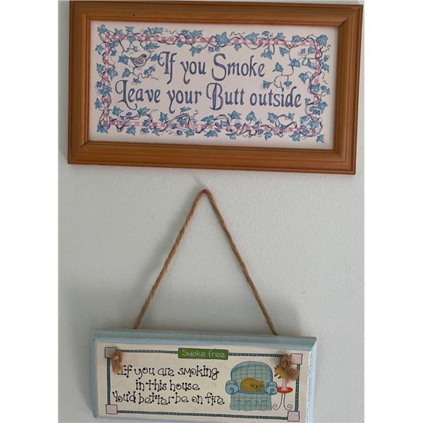 Decorative No Smoking Signs Cute Humorous