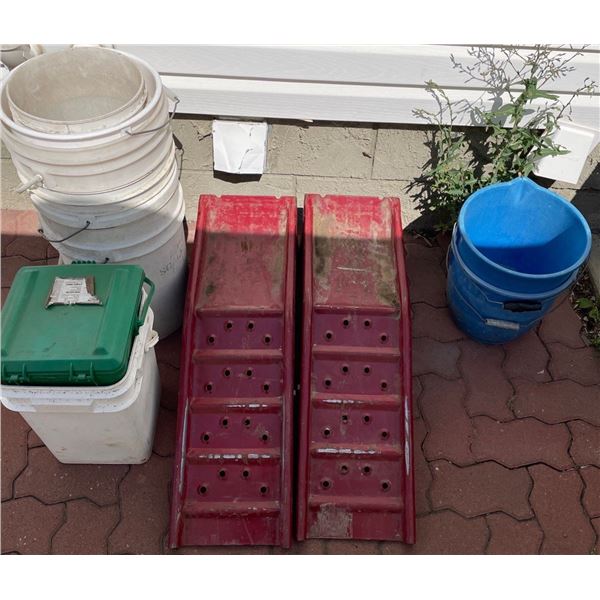 2 Truck Ramps up to 6500 lb. w/ Buckets Galore