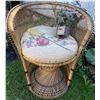 Image 1 : Vintage Art Deco Wicker Chair w/ Cushion