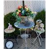 Image 1 : Bistro Table w/ 2 Chairs Yard Decor Snail Teddy Bears