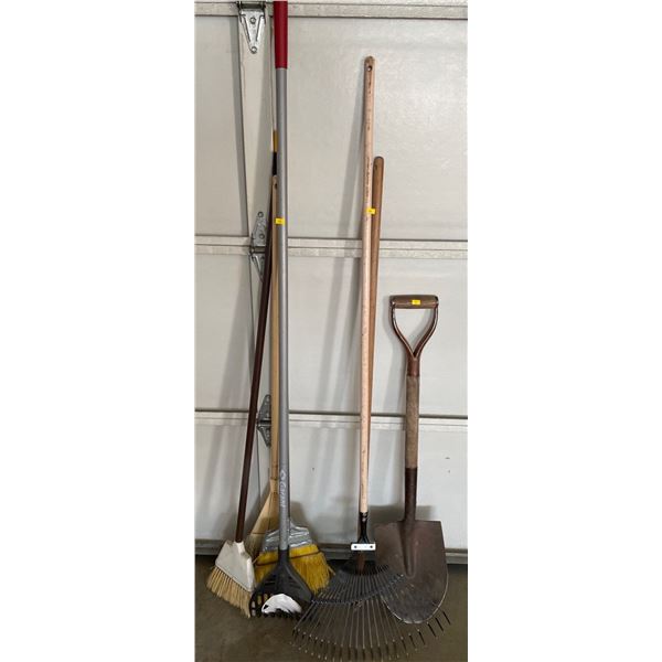 Garage Grounds Maintenance Tools Broom Rake & More