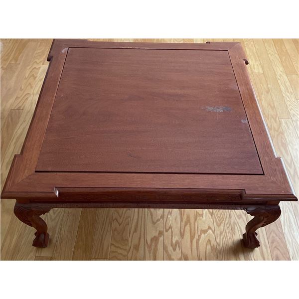 Cherry Oak Craw Foot Square Coffee Table 41x19