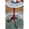 Image 2 : Marble Top Mahogany Side Table 14x27