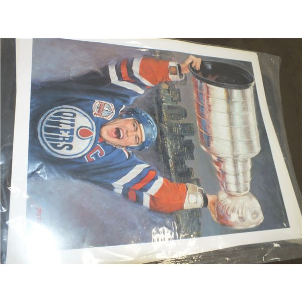 3 Edmonton Oilers Mark Messier Stanly Cup Prints