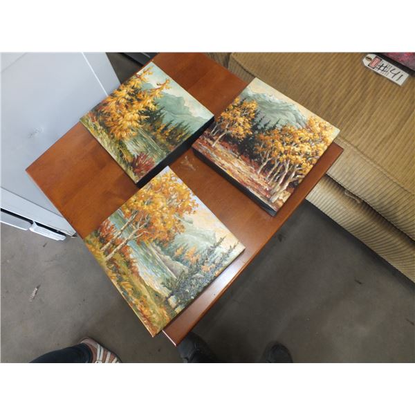 3 Oil On Canvas Pictures