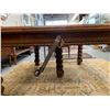 Image 8 : *OS* SOLID OAK BARLEY TWIST 5 LEGGED CRANK DINING TABLE (56 WIDTH) WITH 9 LEAVES TO OVER 15 CIRCA