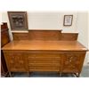 Image 2 : *OS* SOLID OAK BARLEY TWIST SIDEBOARD WITH BACK SPLASH 76 X 23 X 39